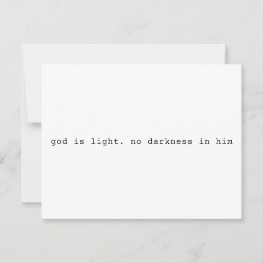 Modern Christian "God is Light" Invitation Kaart (Voorkant)