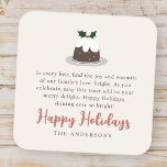 Modern Christmas Baked Treat Family Gift Label<br><div class="desc">Design bestaat uit een eenvoudig ontwerp met een moderne serif typografie met een kersttaart. Voeg een aangepast bericht en familienaam toe. Gebruik deze sticker om cadeaus (specifiek iets wat je hebt gebakken) voor je buren, vrienden te labelen. In elke hap, vind de vreugde en warmte van de liefde van onze...</div>