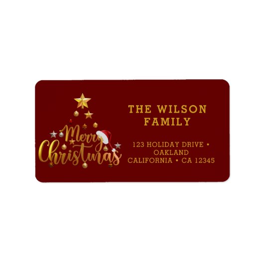 Modern Christmas Bright Red Label (Voorkant)