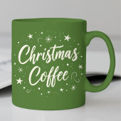 Modern Christmas Coffee Script Two Tone Coffee Mok