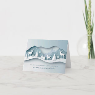 Modern Christmas Composition Corporate Greeting Feestdagen Kaart