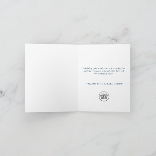 Modern Christmas Composition Corporate Greeting Feestdagen Kaart (Binnen)