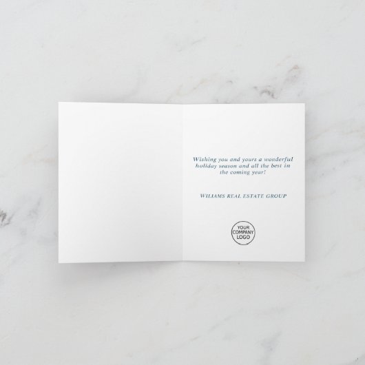 Modern Christmas Composition Corporate Greeting Feestdagen Kaart (Binnen)