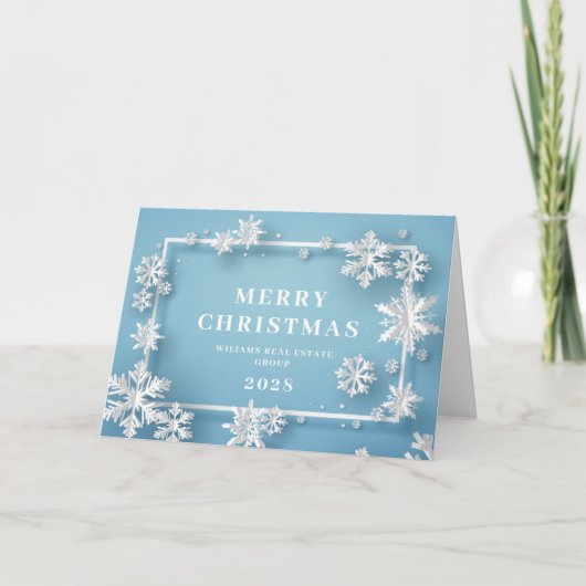 Modern Christmas Composition Corporate Greeting Feestdagen Kaart (Voorkant)