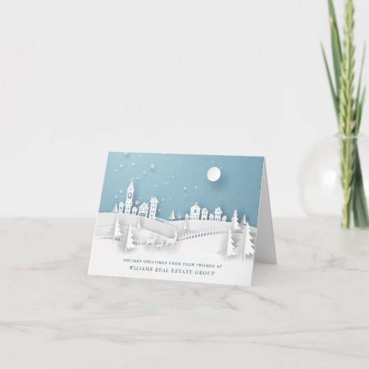 Modern Christmas Composition Corporate Greeting Feestdagen Kaart (Voorkant)