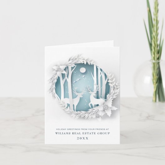 Modern Christmas Composition Corporate Greeting Feestdagen Kaart (Voorkant)