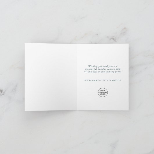 Modern Christmas Composition Corporate Greeting Feestdagen Kaart (Binnen)