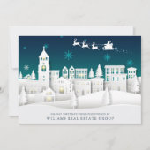 Modern Christmas Composition Corporate Greeting Feestdagenkaart (Voorkant)