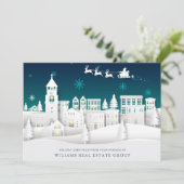 Modern Christmas Composition Corporate Greeting Feestdagenkaart (Staand voorkant)