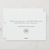 Modern Christmas Composition Corporate Greeting Feestdagenkaart (Achterkant)