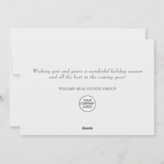 Modern Christmas Composition Corporate Greeting Feestdagenkaart (Achterkant)