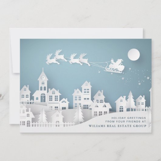 Modern Christmas Composition Corporate Greeting Feestdagenkaart (Voorkant)