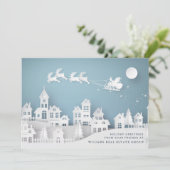 Modern Christmas Composition Corporate Greeting Feestdagenkaart (Staand voorkant)