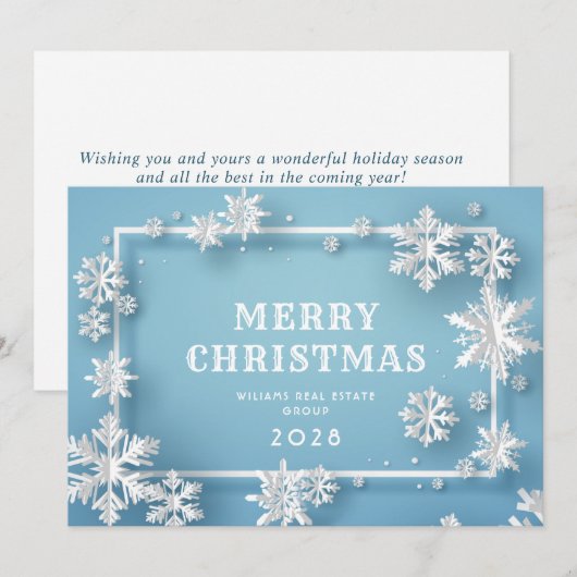 Modern Christmas Composition Corporate Greeting Feestdagenkaart (Voorkant / Achterkant)