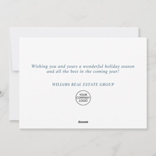 Modern Christmas Composition Corporate Greeting Feestdagenkaart (Achterkant)