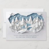 Modern Christmas Composition Corporate Greeting Feestdagenkaart (Voorkant)