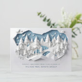 Modern Christmas Composition Corporate Greeting Feestdagenkaart (Staand voorkant)