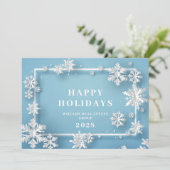 Modern Christmas Composition Corporate Greeting Feestdagenkaart (Staand voorkant)