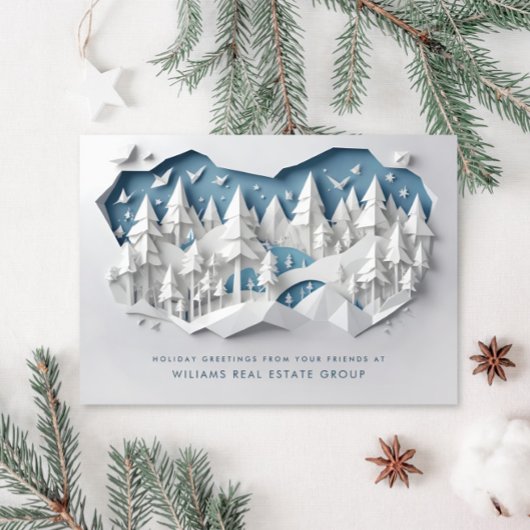 Modern Christmas Composition Corporate Greeting Feestdagenkaart