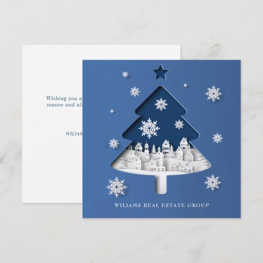 Modern Christmas Composition Corporate Greeting Feestdagenkaart (Voorkant / Achterkant)