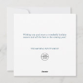 Modern Christmas Composition Corporate Greeting Feestdagenkaart (Achterkant)