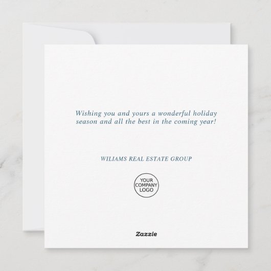 Modern Christmas Composition Corporate Greeting Feestdagenkaart (Achterkant)