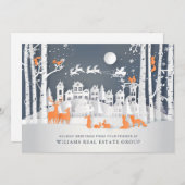 Modern Christmas Composition Corporate Greeting Feestdagenkaart (Voorkant / Achterkant)