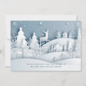 Modern Christmas Composition Corporate Greeting Feestdagenkaart (Voorkant)