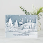 Modern Christmas Composition Corporate Greeting Feestdagenkaart (Staand voorkant)