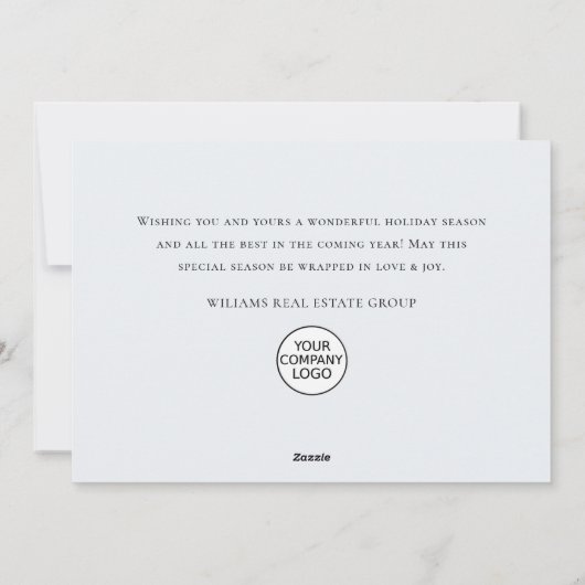 Modern Christmas Composition Corporate Greeting Feestdagenkaart (Achterkant)