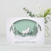 Modern Christmas Composition Corporate Greeting Feestdagenkaart (Staand voorkant)