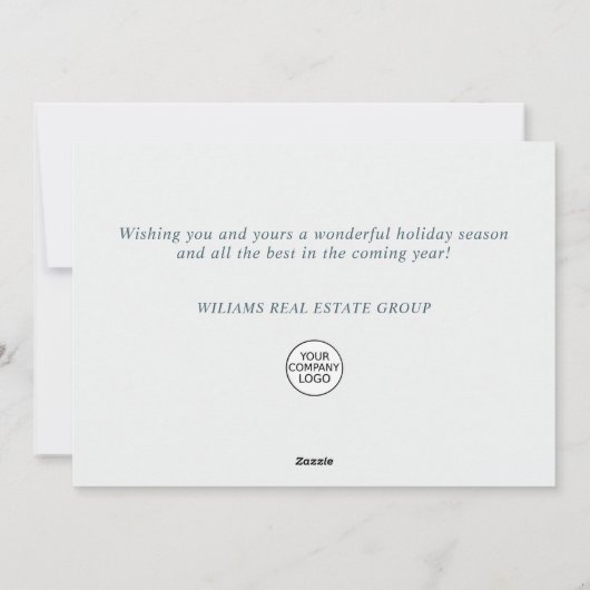 Modern Christmas Composition Corporate Greeting Feestdagenkaart (Achterkant)