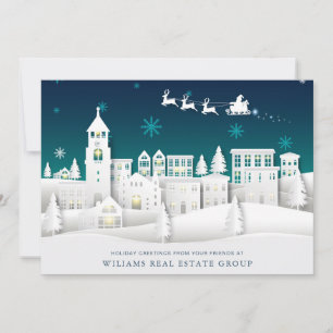 Modern Christmas Composition Corporate Greeting Feestdagenkaart