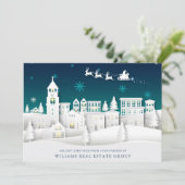 Modern Christmas Composition Corporate Greeting Feestdagenkaart (Staand voorkant)