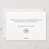 Modern Christmas Composition Corporate Greeting Feestdagenkaart (Achterkant)