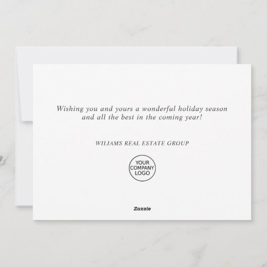 Modern Christmas Composition Corporate Greeting Feestdagenkaart (Achterkant)