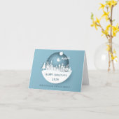 Modern Christmas Composition Corporate Greeting Kaart (Gele Bloem)