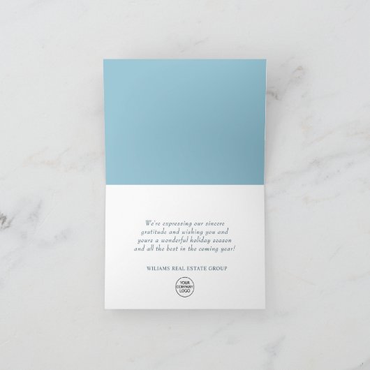 Modern Christmas Composition Corporate Greeting Kaart (Binnen)