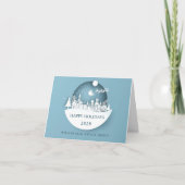 Modern Christmas Composition Corporate Greeting Kaart (Voorkant)