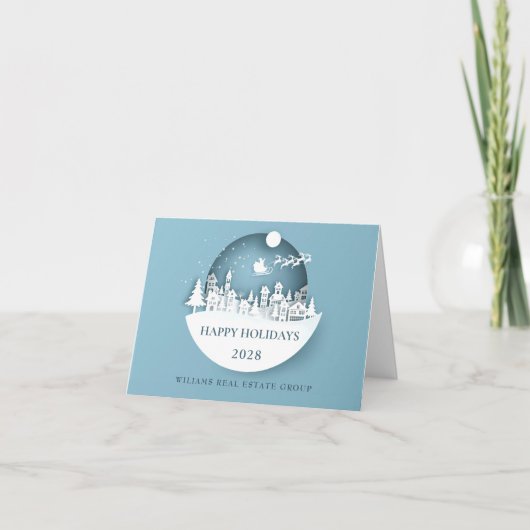 Modern Christmas Composition Corporate Greeting Kaart (Voorkant)