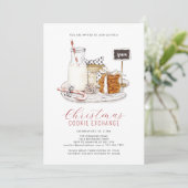Modern Christmas Cookie Exchange Kaart (Staand voorkant)