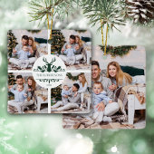 Modern Christmas Family 5 Fotocollage Keramisch Ornament