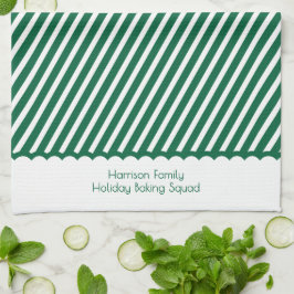 Modern Christmas Family Green Holiday Baking Squad Theedoek