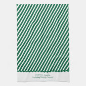 Modern Christmas Family Green Holiday Baking Squad Theedoek (Verticaal)