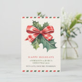 Modern  Christmas Feestdagenkaart (Staand voorkant)