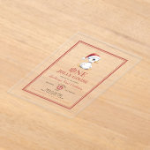 Modern Christmas First Birthday One Jolly Goose Acryl Uitnodigingen (Laagn)