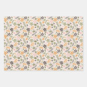 Modern Christmas floral and nutcrackers Inpakpapier Vel (Voorkant 2)