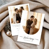 Modern Christmas Forever Merry Newlywed Arch Photo Feestdagenkaart