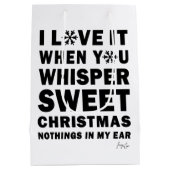 Modern Christmas Gift Bags | Sweet Xmas Nothings Medium Cadeauzakje (Achterkant)