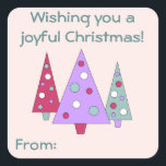 Modern Christmas Gift Label Stickers<br><div class="desc">Verander de dingen dit vakantieseizoen met kerstcadeau labels stickers met een uniek modern design en niet-traditionele vakantiekleuren. Deze cadeau labels stickers bieden een alternatief voor de traditionele rood-groene ritjes met een zachtere,  vrouwelijkere touch! Heel leuk!</div>